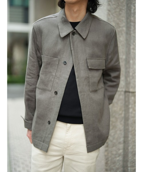 Banana Republic(バナナリパブリック)の「リネン フォーポケット シャツジャケット(その他アウター・メンズ・オリーブ・XL/L/M/S)」の3枚目の写真
