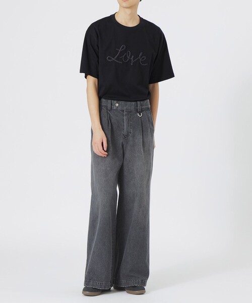 LOVELESS（ラブレス）の「LOVEコード刺繍Tシャツ（Tシャツ/カットソー・メンズ・ネイビー/オフホワイト/ブラック・L/M）」の13枚目の写真