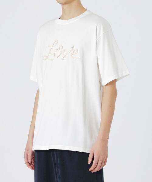 LOVELESS（ラブレス）の「LOVEコード刺繍Tシャツ（Tシャツ/カットソー・メンズ・ネイビー/オフホワイト/ブラック・L/M）」の10枚目の写真