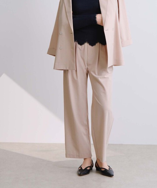 BIANCA（ビアンカ）の「【接触冷感・UV対策】【セットアップ】コンフォタブルジャージーパンツ（その他パンツ・レディース・ブラック/ベージュ・36/40/38）」の2枚目の写真
