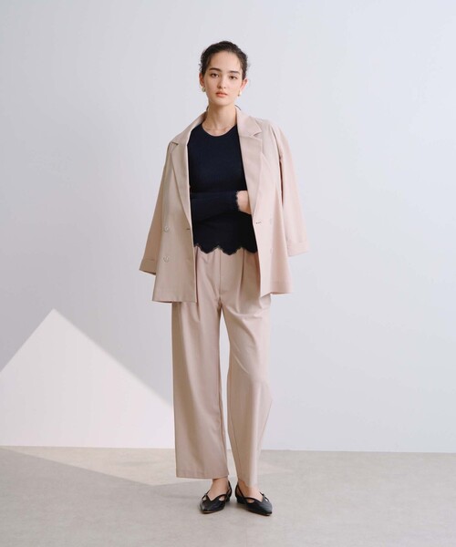 BIANCA（ビアンカ）の「【接触冷感・UV対策】【セットアップ】コンフォタブルジャージーパンツ（その他パンツ・レディース・ブラック/ベージュ・36/40/38）」の8枚目の写真