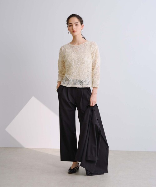 BIANCA（ビアンカ）の「【接触冷感・UV対策】【セットアップ】コンフォタブルジャージーパンツ（その他パンツ・レディース・ブラック/ベージュ・36/40/38）」の12枚目の写真