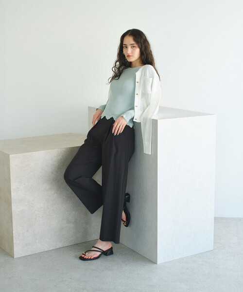 BIANCA（ビアンカ）の「【接触冷感・UV対策】【セットアップ】コンフォタブルジャージーパンツ（その他パンツ・レディース・ブラック/ベージュ・36/40/38）」の14枚目の写真
