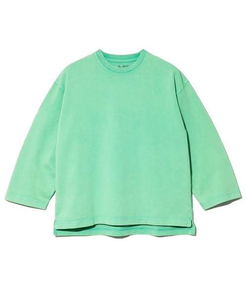 go slow caravan(ゴースローキャラバン)の「32/1 三本引き揃え ヘビー天竺 ケミカル ワイド 9/S TEE(Tシャツ/カットソー・メンズ・グリーン/パープル/イエロー・X-LARGE/LARGE/MEDIUM)」の9枚目の写真