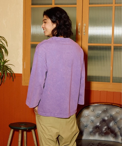 go slow caravan(ゴースローキャラバン)の「32/1 三本引き揃え ヘビー天竺 ケミカル ワイド 9/S TEE(Tシャツ/カットソー・メンズ・グリーン/パープル/イエロー・X-LARGE/LARGE/MEDIUM)」の18枚目の写真