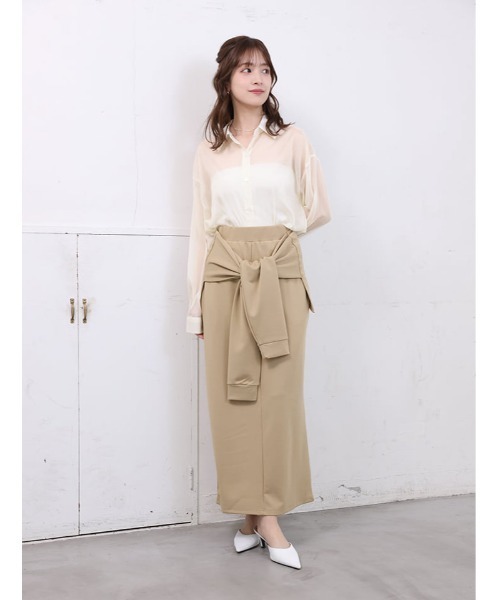 fifth(フィフス)の「サイドデザインシアーシャツ(シャツ/ブラウス・レディース・ライトブルー/ホワイト/ベージュ・M)」の16枚目の写真