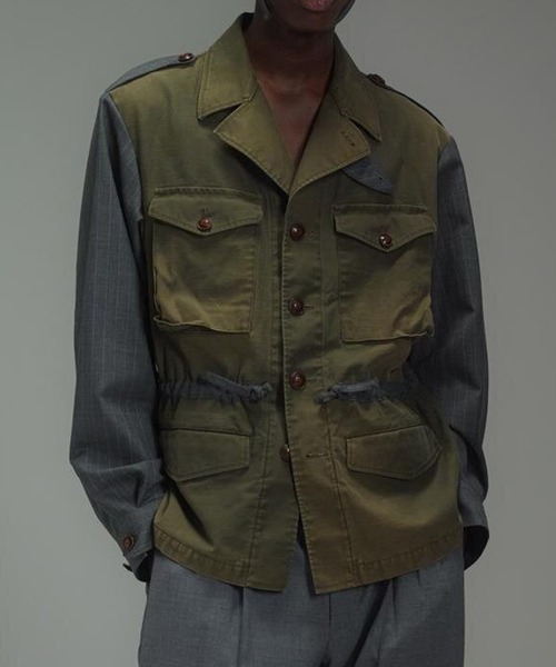 【KHOKI/コッキ】Combination Military Jacket