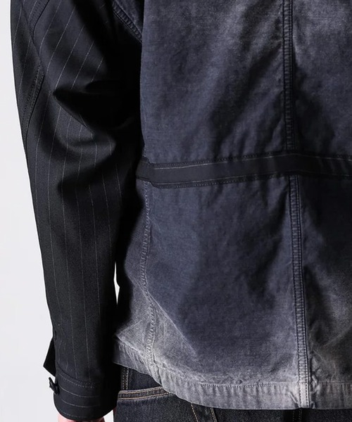 KHOKI（コッキ）の「【KHOKI/コッキ】Combination Military Jacket（ミリタリージャケット・メンズ・ブラック/カーキ・2/3）」の6枚目の写真