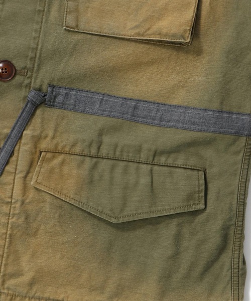 KHOKI（コッキ）の「【KHOKI/コッキ】Combination Military Jacket（ミリタリージャケット・メンズ・ブラック/カーキ・2/3）」の10枚目の写真