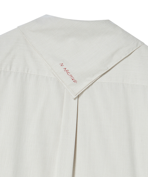 Beyond Closet（-）の「[コレクションライン] スカーフディテールラウンドシャツ アイボリー（シャツ/ブラウス・メンズ・その他・LARGE/MEDIUM）」の9枚目の写真