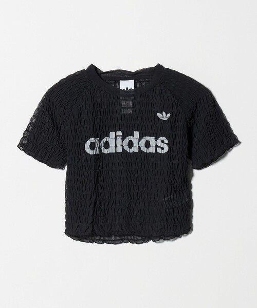 adidas Originals(アディダスオリジナルス)の「<adidas Originals>スモックド カリ Tシャツ(その他トップス・レディース・ブラック・M)」の1枚目の写真