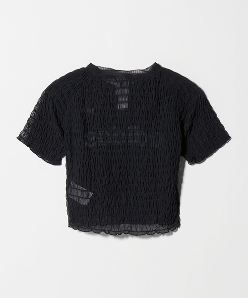 adidas Originals(アディダスオリジナルス)の「<adidas Originals>スモックド カリ Tシャツ(その他トップス・レディース・ブラック・M)」の2枚目の写真