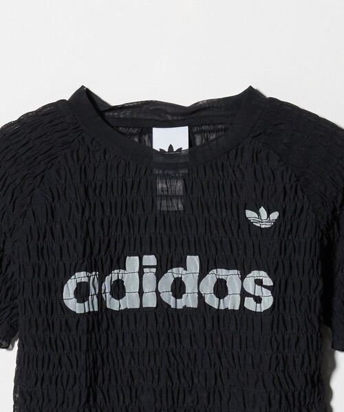 adidas Originals(アディダスオリジナルス)の「<adidas Originals>スモックド カリ Tシャツ(その他トップス・レディース・ブラック・M)」の3枚目の写真
