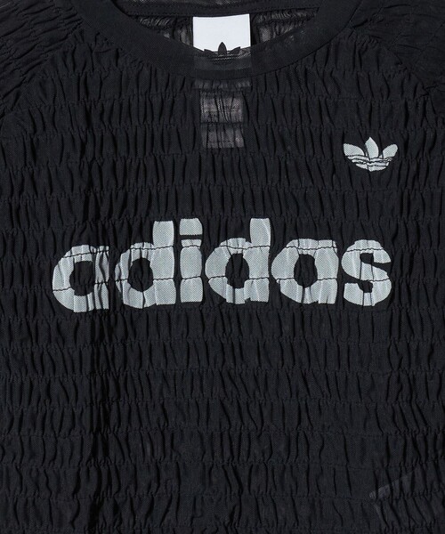 adidas Originals(アディダスオリジナルス)の「<adidas Originals>スモックド カリ Tシャツ(その他トップス・レディース・ブラック・M)」の6枚目の写真