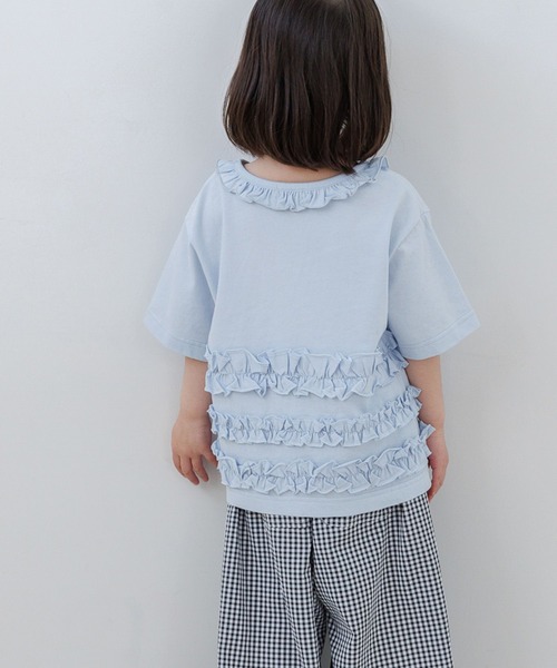 LOWRYS FARM（ローリーズファーム）の「チビフリルプルオーバーＳＳ　664976（Tシャツ/カットソー・キッズ・ブルー/オフホワイト/ブラック・140cm/130cm/120cm/110cm/150cm）」の13枚目の写真