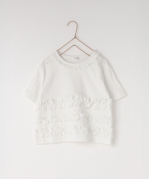 LOWRYS FARM（ローリーズファーム）の「チビフリルプルオーバーＳＳ　664976（Tシャツ/カットソー・キッズ・ブルー/オフホワイト/ブラック・140cm/130cm/120cm/110cm/150cm）」の21枚目の写真