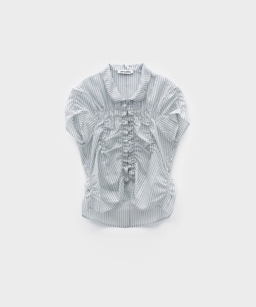 LOW CLASSIC(ロウ クラシック)の「wrinkle half sleeve shirt(シャツ/ブラウス・レディース・ストライプ・S/M)」の6枚目の写真