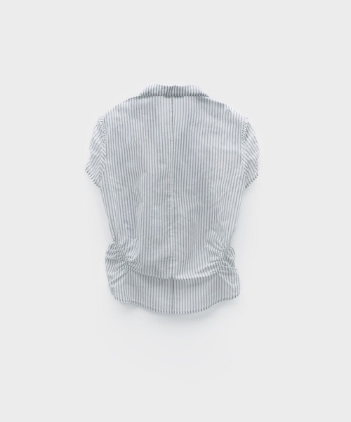 LOW CLASSIC(ロウ クラシック)の「wrinkle half sleeve shirt(シャツ/ブラウス・レディース・ストライプ・S/M)」の7枚目の写真