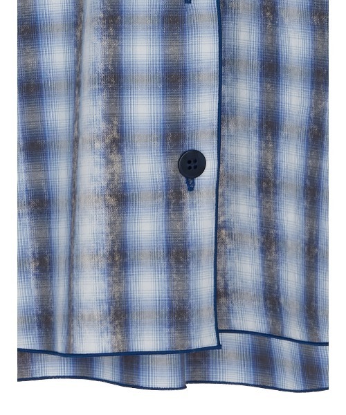 Ameri(アメリ)の「UNEVEN CHECK RIBBON SHIRT(シャツ/ブラウス・レディース・ネイビー/ブルー・FREE)」の16枚目の写真