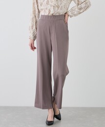 カットツイル裾スリット入りパンツ