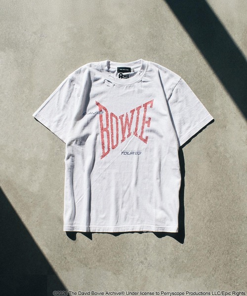 GOOD ROCK SPEED(グッドロックスピード)の「(GOOD ROCK SPEED)DAVIDBOWIE TSHIRT(Tシャツ/カットソー・レディース・ホワイト・ONE SIZE)」の1枚目の写真