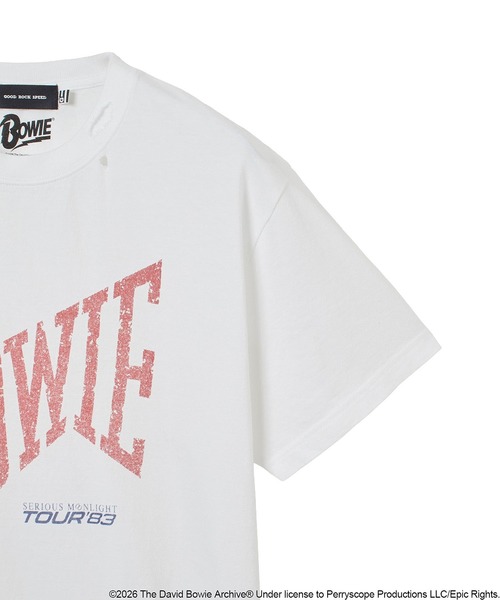 GOOD ROCK SPEED(グッドロックスピード)の「(GOOD ROCK SPEED)DAVIDBOWIE TSHIRT(Tシャツ/カットソー・レディース・ホワイト・ONE SIZE)」の6枚目の写真