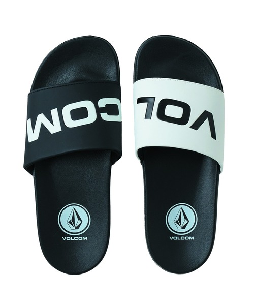 VOLCOM(ボルコム)の「VOLCOM メンズ STONE Slide ファッションサンダル 【2026年春夏モデル】(サンダル・メンズ・ホワイト×ブルー/ブラック・26cm/27cm/28cm/23cm/24cm/25cm)」の2枚目の写真