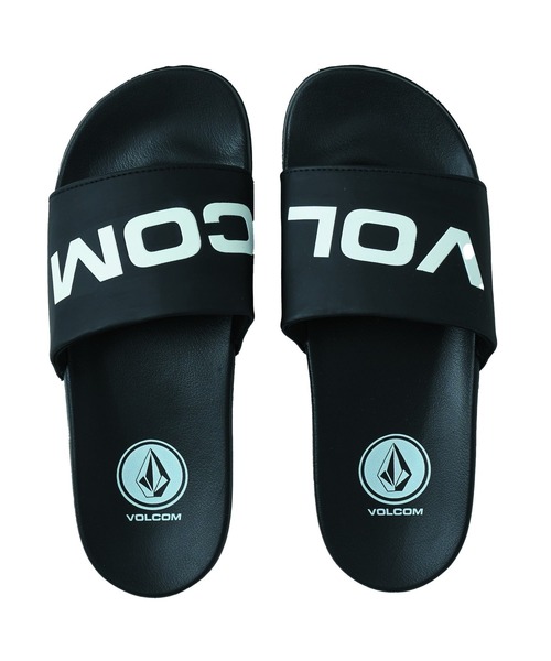 VOLCOM(ボルコム)の「VOLCOM メンズ STONE Slide ファッションサンダル 【2026年春夏モデル】(サンダル・メンズ・ホワイト×ブルー/ブラック・26cm/27cm/28cm/23cm/24cm/25cm)」の1枚目の写真