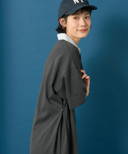 FREAK'S STORE(フリークスストア)の「藤本美貴 × FREAK'S STORE/フリークスストア 配色ハーフジップワンピース(ワンピース・レディース・ブラウン/チャコール・フリ-)」の16枚目の写真