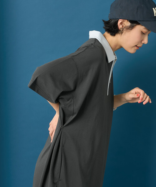FREAK'S STORE(フリークスストア)の「藤本美貴 × FREAK'S STORE/フリークスストア 配色ハーフジップワンピース(ワンピース・レディース・ブラウン/チャコール・フリ-)」の17枚目の写真