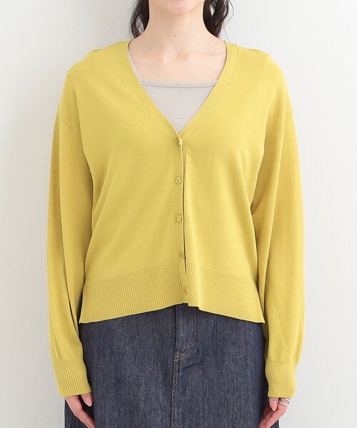 SHOO・LA・RUE(シューラルー)の「【洗濯機可/ひんやり/UV】さらっとしたタッチが心地よい ショート丈Vカーディガン(カーディガン/ボレロ・レディース・ブルー系その他/マスタード/ダークブラウン/ライトグレー/ブラック・04/03/02/01)」の20枚目の写真
