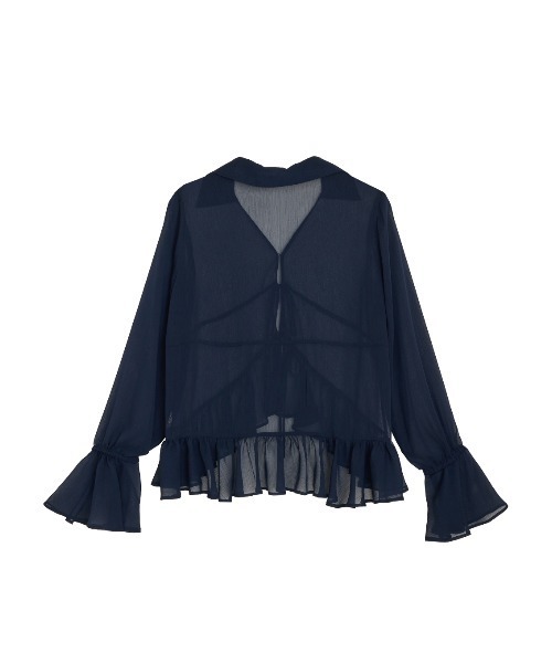 ZOZOTOWN限定＞RIBBON FRILL SHEER BROUSE（シャツ/ブラウス）｜Ameri
