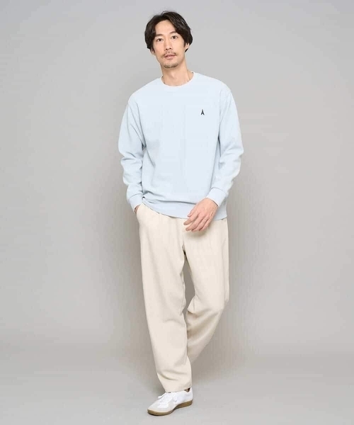 a.v.v（アーヴェヴェ）の「【イージーケア/洗濯機で洗える/速乾/毛玉になりにくい/ストレッチ】メランジストレッチ１タックワイドイージースラックス（その他パンツ・メンズ・ブラック/アイボリー・46/48）」の9枚目の写真