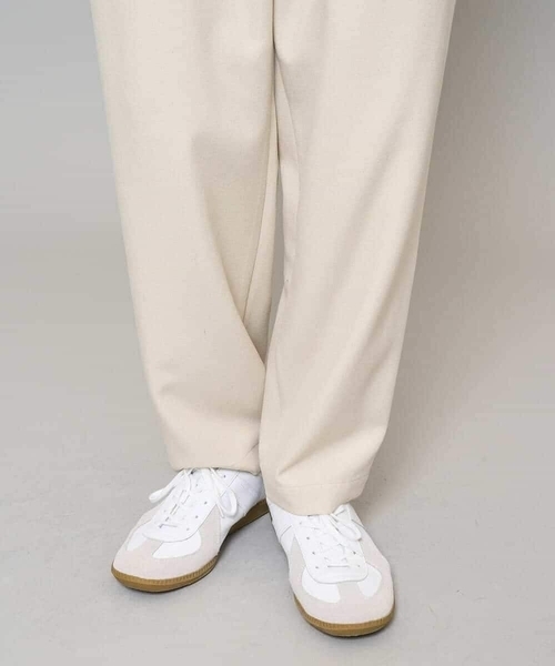 a.v.v（アーヴェヴェ）の「【イージーケア/洗濯機で洗える/速乾/毛玉になりにくい/ストレッチ】メランジストレッチ１タックワイドイージースラックス（その他パンツ・メンズ・ブラック/アイボリー・46/48）」の18枚目の写真