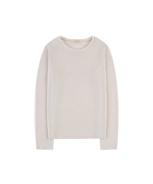 VANONE ATELIER（バノンアトリエ）の「A3565 ウールブレンドロングスリーブ_ライトベージュ（Tシャツ/カットソー・レディース・ライトベージュ・FREE）」の2枚目の写真