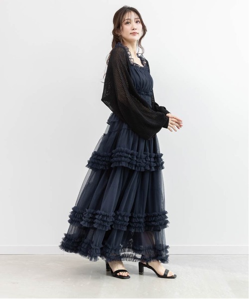 RANDA(ランダ)の「ボレロニットカーディガン(カーディガン/ボレロ・レディース・ベージュ/ピンク/ブラック/ホワイト・FREE)」の12枚目の写真