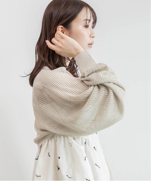 RANDA(ランダ)の「ボレロニットカーディガン(カーディガン/ボレロ・レディース・ベージュ/ピンク/ブラック/ホワイト・FREE)」の13枚目の写真