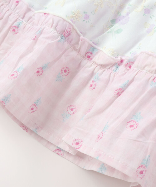 SLAP SLIP(スラップスリップ)の「【お揃い】ストライプ総柄切り替えティアード天竺半袖Tシャツ(80~130cm)(Tシャツ/カットソー・キッズ・パープル系その他/イエロー系その他・80cm/90cm/100cm/130cm/110cm/120cm)」の18枚目の写真