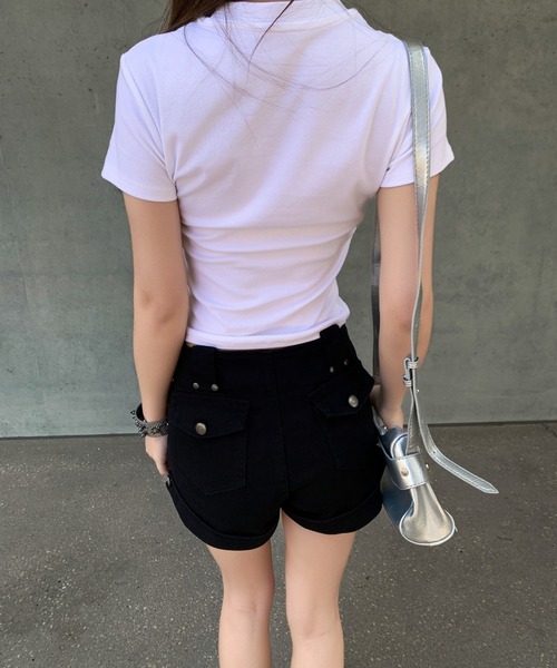 VEILA(ヴェイラ)の「ピグメントコンパクトTシャツ(Tシャツ/カットソー・レディース・ピンク/ホワイト・フリー)」の7枚目の写真