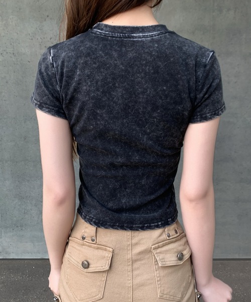 VEILA(ヴェイラ)の「ピグメントコンパクトTシャツ(Tシャツ/カットソー・レディース・ピンク/ホワイト・フリー)」の13枚目の写真