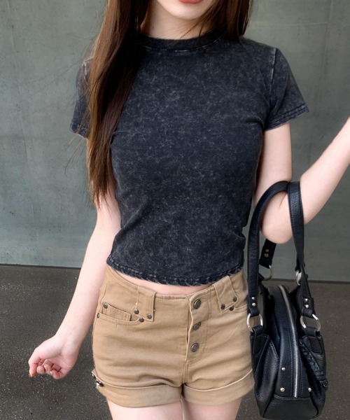 VEILA(ヴェイラ)の「ピグメントコンパクトTシャツ(Tシャツ/カットソー・レディース・ピンク/ホワイト・フリー)」の15枚目の写真