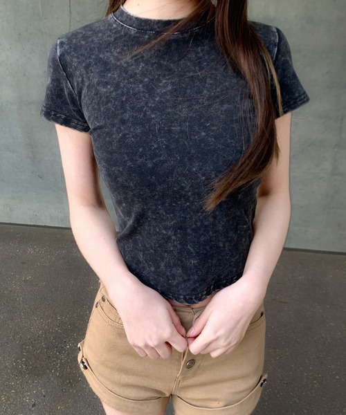 VEILA(ヴェイラ)の「ピグメントコンパクトTシャツ(Tシャツ/カットソー・レディース・ピンク/ホワイト・フリー)」の10枚目の写真