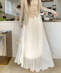 Doula Doula | プリーツシフォンフレアロングスカート(スカート)
