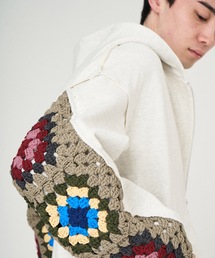 DISCOVERED | CROCHET SLEEVE SWEAT PARKA(パーカー)