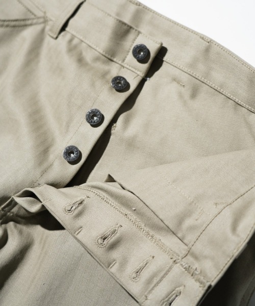 made in standard (メイドインスタンダード)の「MADE IN STANDARD / メイドインスタンダード USMC 40S N-3 UTILITY TROUSERS ヘリンボーンツイル ユーティリティーパンツ(その他パンツ・メンズ・ブラック/ナチュラル/オリーブドラブ・MEDIUM/LARGE)」の7枚目の写真