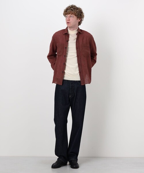 Salvatore Piccolo(サルヴァトーレピッコロ)の「Salvatore Piccolo ウールチェック ダブルポケットシャツブルゾン(ブルゾン・メンズ・レッド系その他2・L)」の2枚目の写真