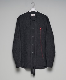 MASU | 【M A S U】SHAGGY STRIPE BOW TIE SHIRT(シャツ/ブラウス)