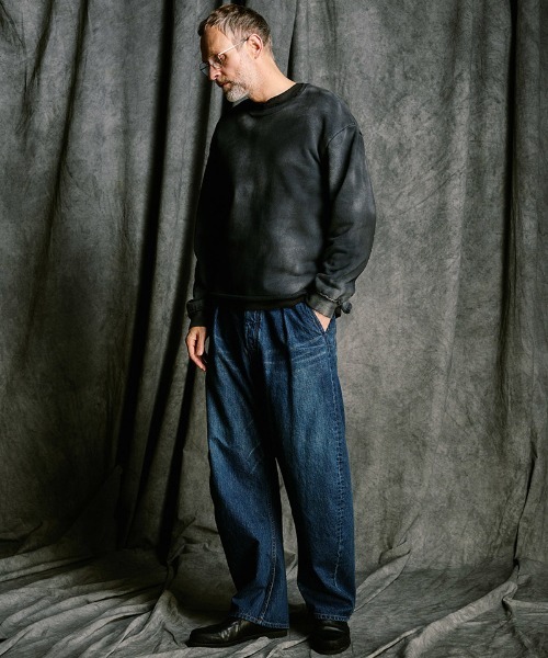 wjk（ダヴルジェイケイ）の「mp14987- wide banana used ワイドバナナデニムパンツ(5225 dn91j)（デニムパンツ・メンズ・チャコールグレー/インディゴブルー・S/M/L/XL）」の5枚目の写真