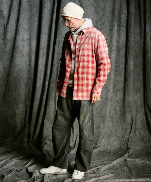 wjk（ダヴルジェイケイ）の「mp14987- wide banana used ワイドバナナデニムパンツ(5225 dn91j)（デニムパンツ・メンズ・チャコールグレー/インディゴブルー・S/M/L/XL）」の7枚目の写真