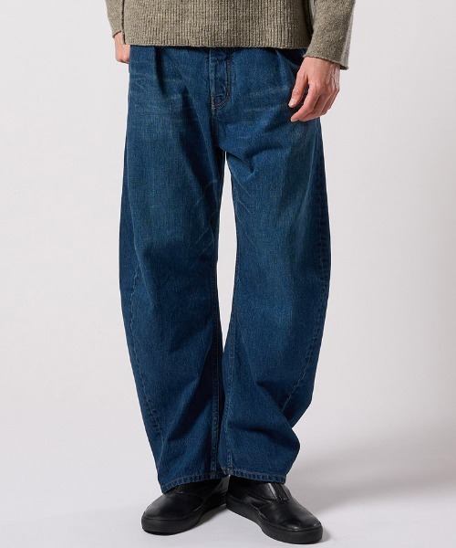 wjk（ダヴルジェイケイ）の「mp14987- wide banana used ワイドバナナデニムパンツ(5225 dn91j)（デニムパンツ・メンズ・チャコールグレー/インディゴブルー・S/M/L/XL）」の17枚目の写真